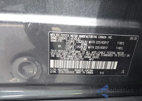 2020 Toyota Rav4 Le from USA, damaged, VIN 2T3H1RFV6LC084737